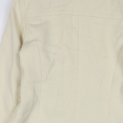 Todayswomen Womens Beige Jacket Size 8 Button
