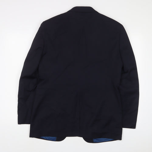 Autograph Mens Blue Wool Jacket Suit Jacket Size 40 Regular