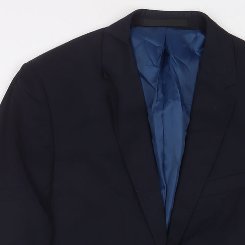 Autograph Mens Blue Wool Jacket Suit Jacket Size 40 Regular