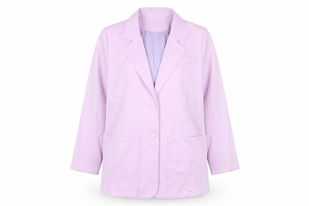 Boohoo Womens Purple Jacket Blazer Size 10 Button