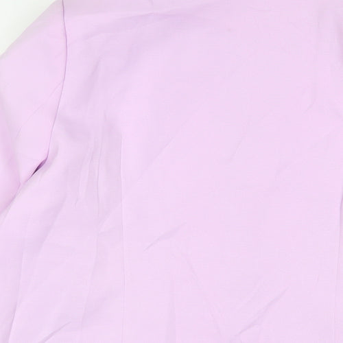 Boohoo Womens Purple Jacket Blazer Size 10 Button
