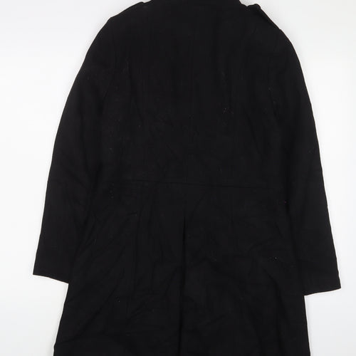 South Womens Black Overcoat Coat Size 12 Button