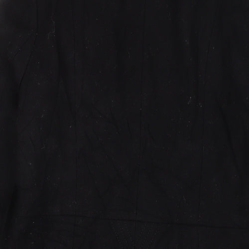 South Womens Black Overcoat Coat Size 12 Button