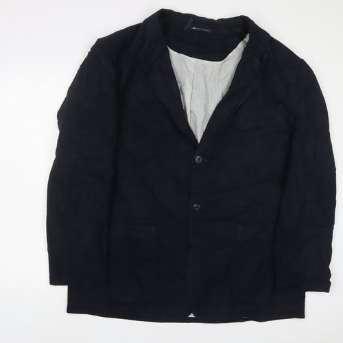 Blue Harbour Mens Blue Cotton Jacket Suit Jacket Size 46 Regular