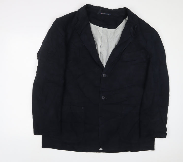 Blue Harbour Mens Blue Cotton Jacket Suit Jacket Size 46 Regular