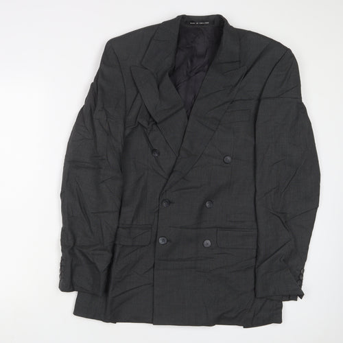 Alexander Mens Grey Wool Jacket Suit Jacket Size 36 Regular
