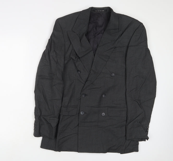 Alexander Mens Grey Wool Jacket Suit Jacket Size 36 Regular
