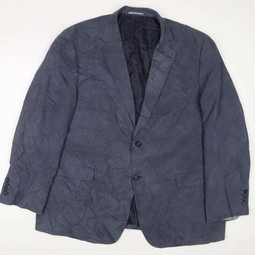 Skopes Mens Blue Polyester Jacket Suit Jacket Size 50 Regular