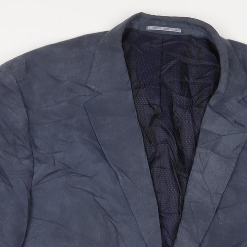 Skopes Mens Blue Polyester Jacket Suit Jacket Size 50 Regular