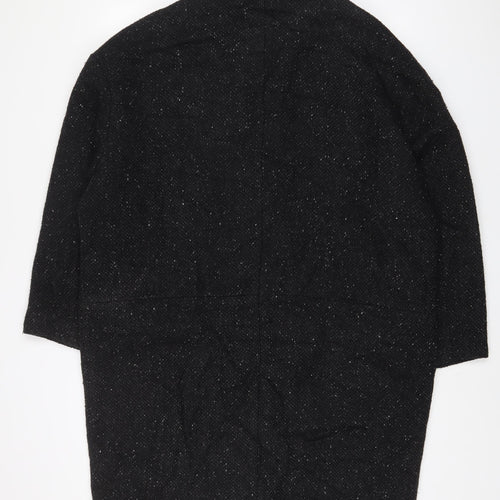 Label Lab Womens Black Overcoat Coat Size 18 Button