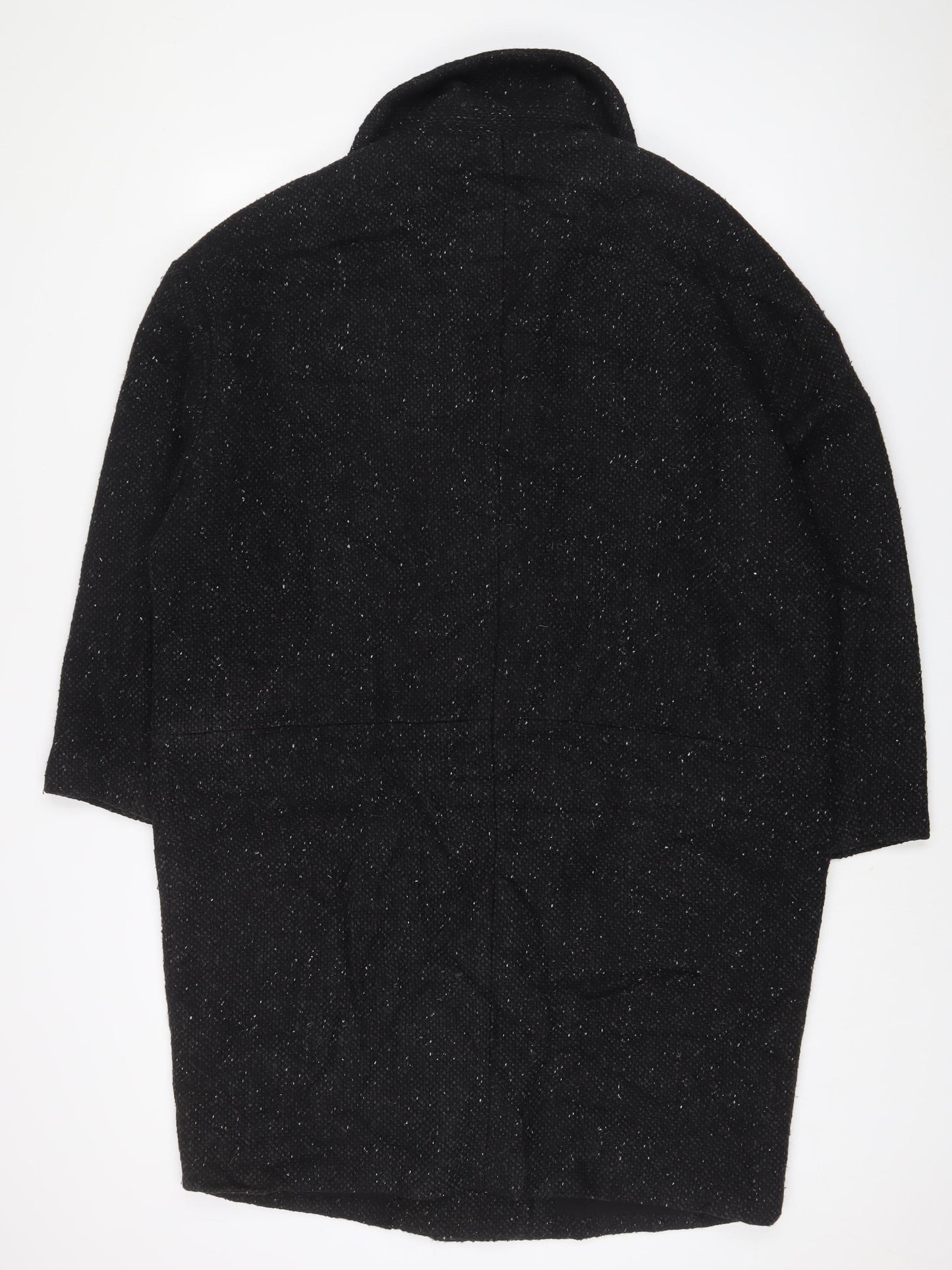 Label Lab Womens Black Overcoat Coat Size 18 Button