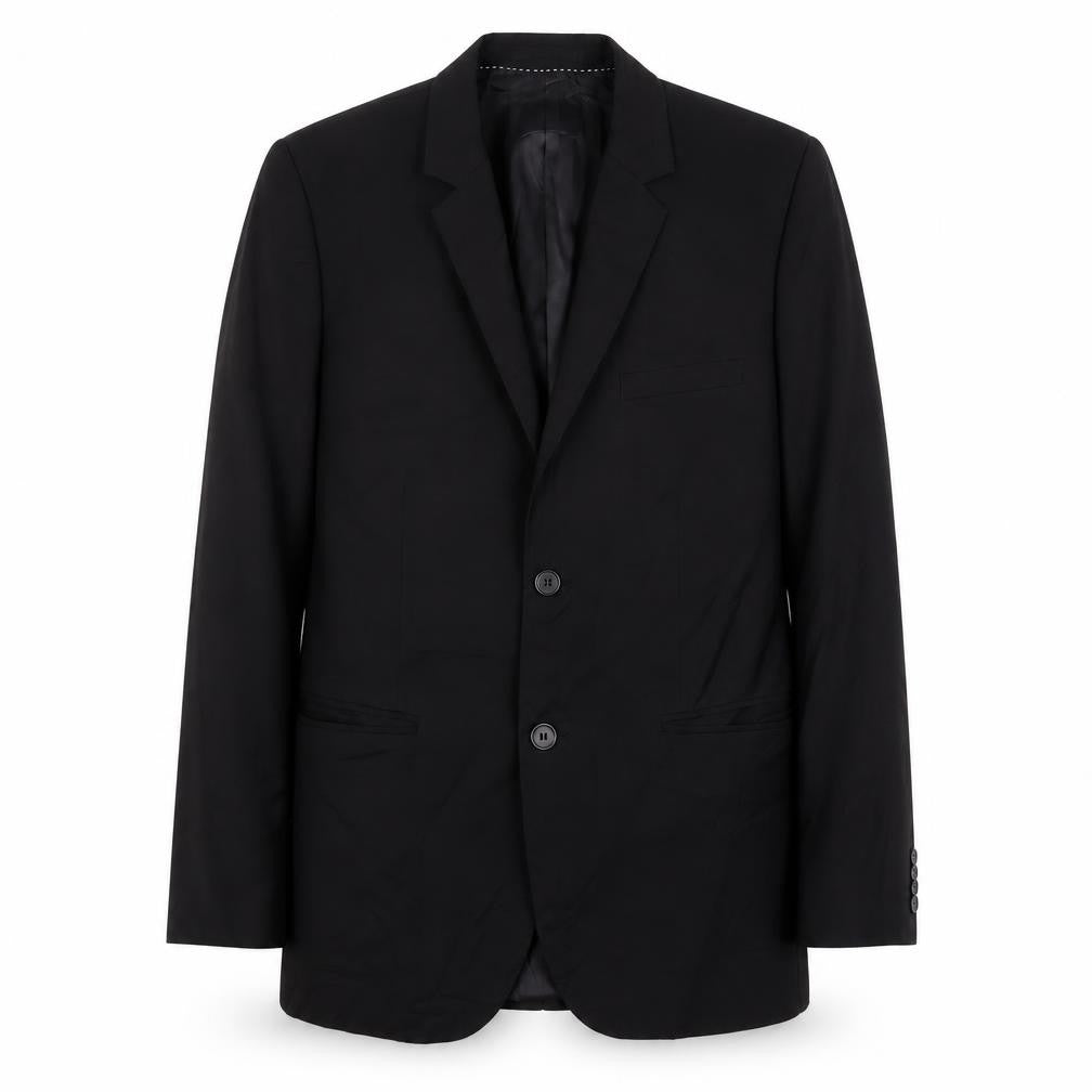 H&M Mens Black Polyester Jacket Suit Jacket Size 38 Regular