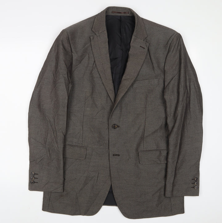 Scotch & Taylor Mens Brown Polyester Jacket Suit Jacket Size 40 Regular