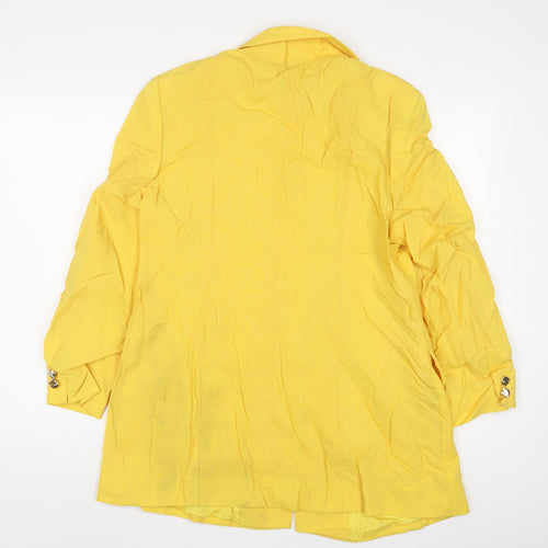 Selfridges Womens Yellow Jacket Blazer Size 16 Button