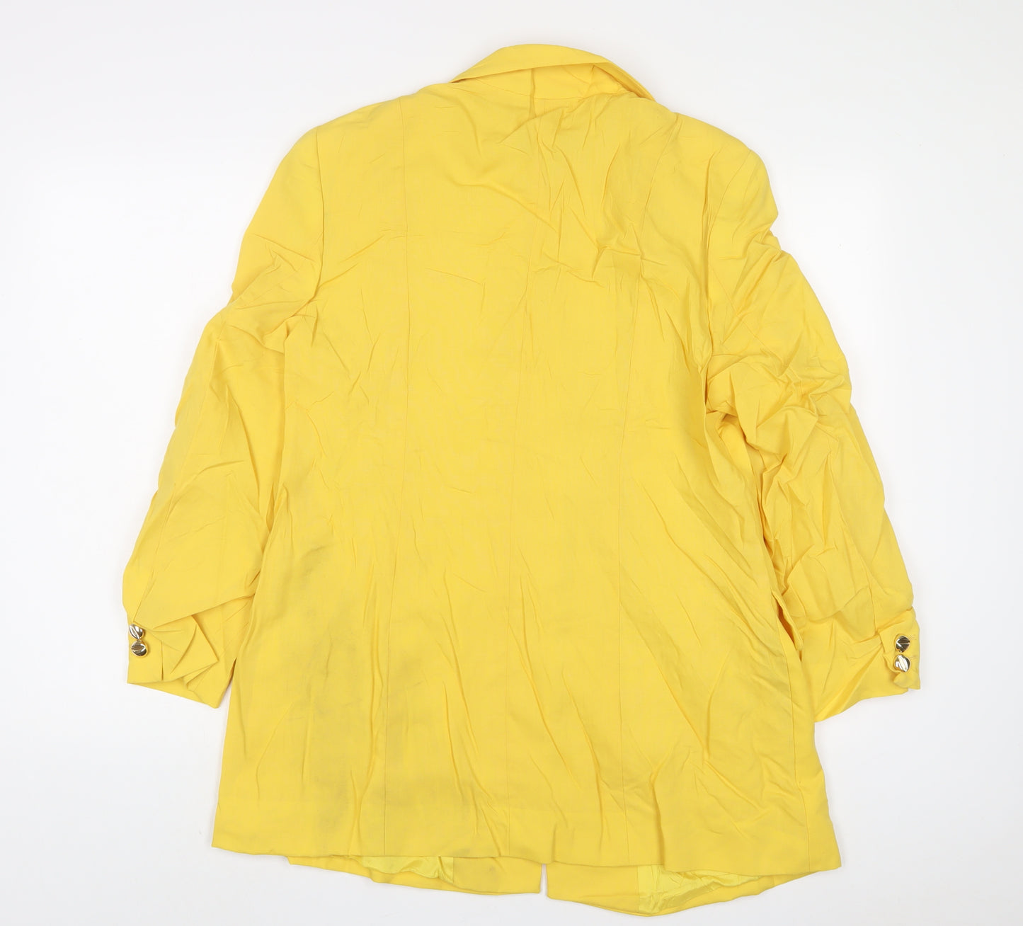 Selfridges Womens Yellow Jacket Blazer Size 16 Button