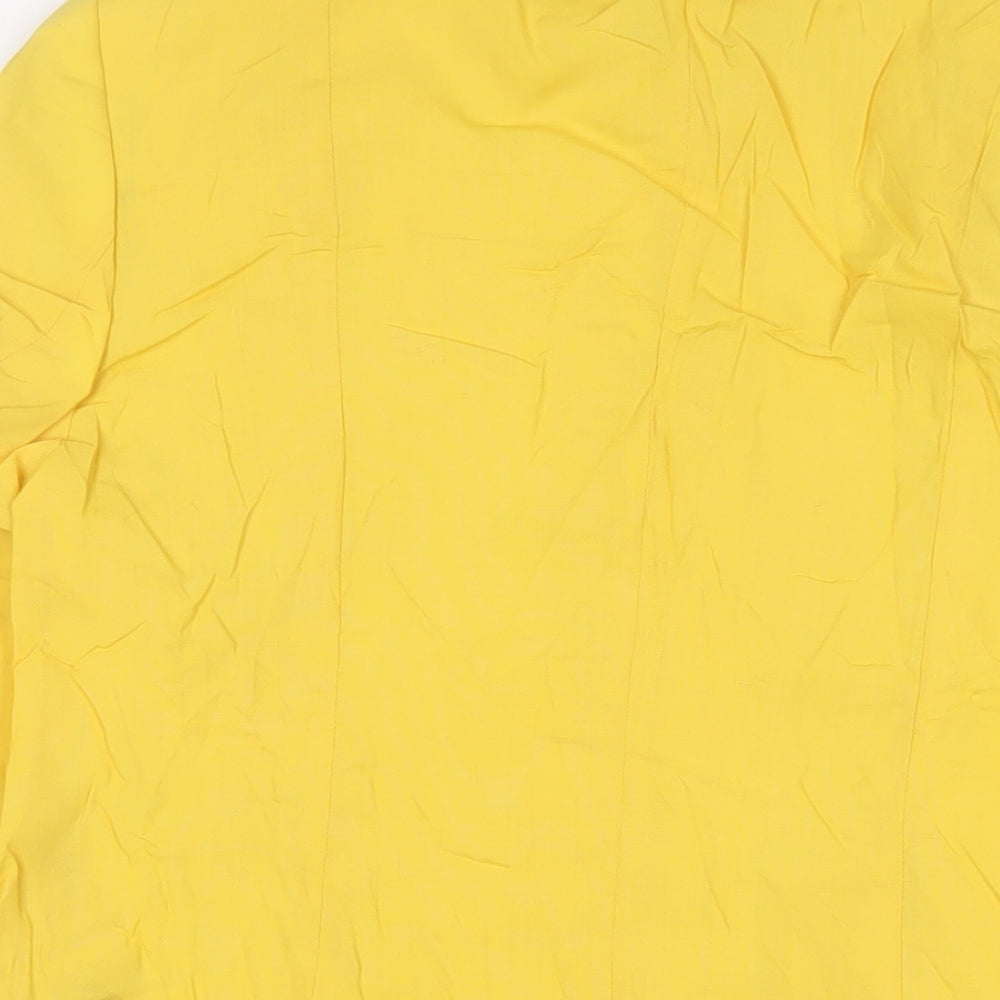 Selfridges Womens Yellow Jacket Blazer Size 16 Button