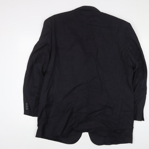 Marks and Spencer Mens Black Wool Jacket Suit Jacket Size 46 Regular