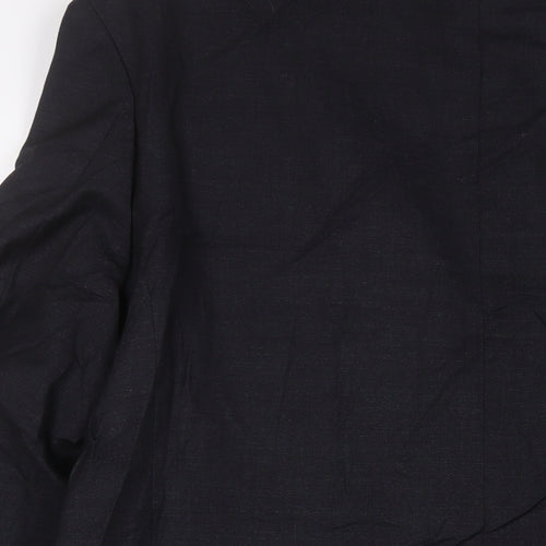 Marks and Spencer Mens Black Wool Jacket Suit Jacket Size 46 Regular