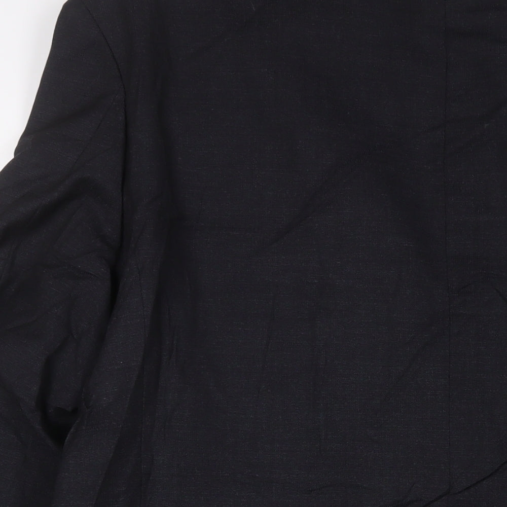 Marks and Spencer Mens Black Wool Jacket Suit Jacket Size 46 Regular