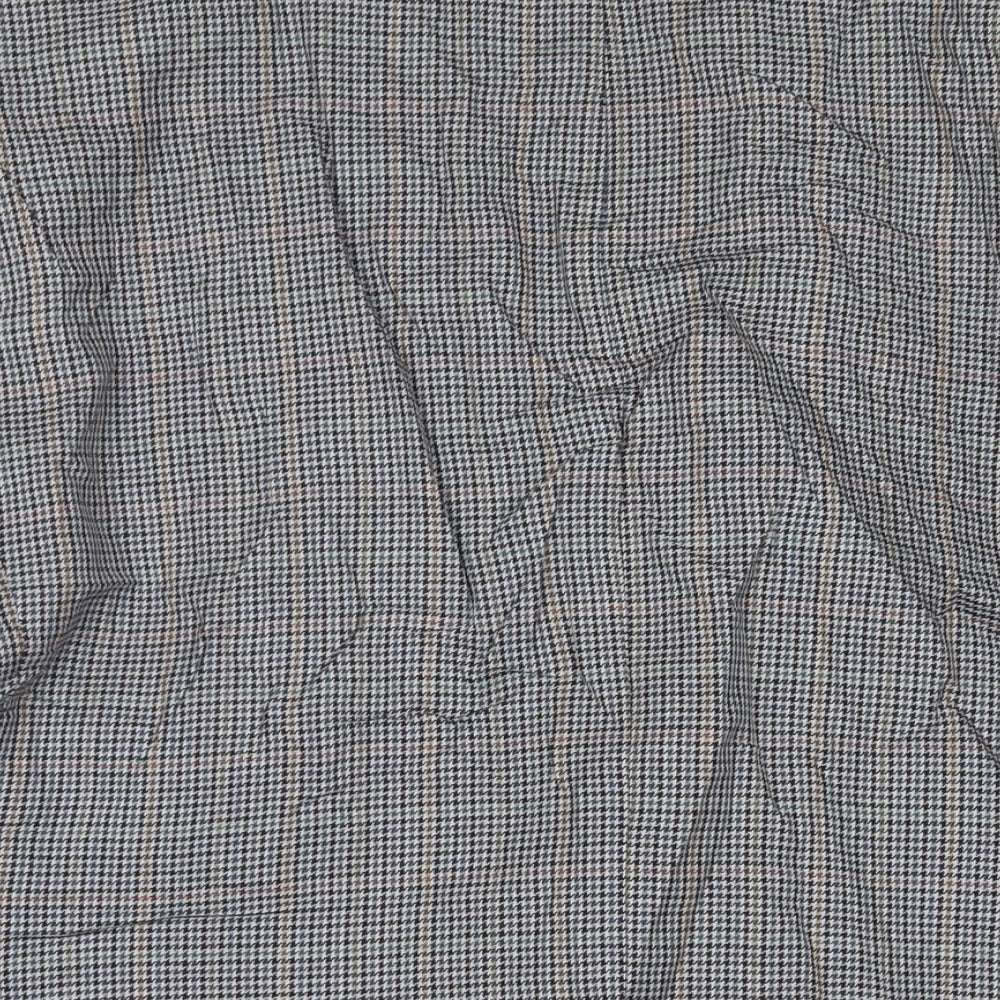 Marks and Spencer Mens Grey Plaid Wool Jacket Suit Jacket Size 46 Regular