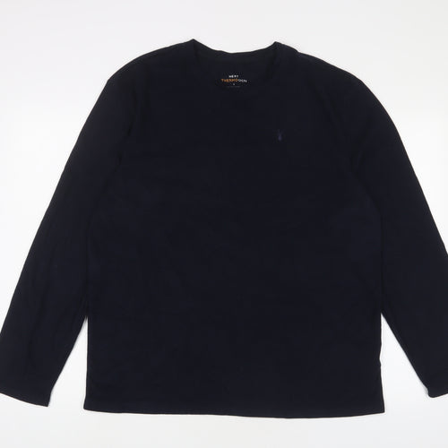 NEXT Mens Blue Polyester Pullover Sweatshirt Size L - Thermal