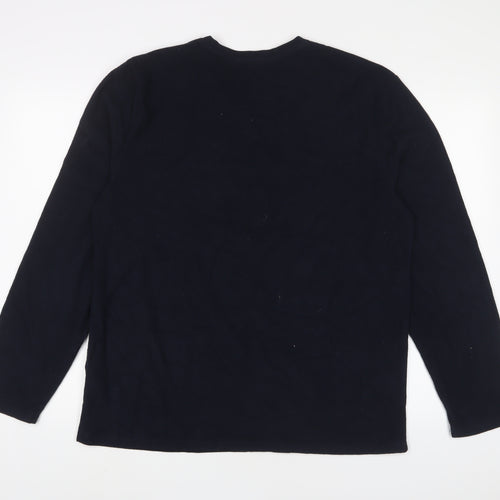 NEXT Mens Blue Polyester Pullover Sweatshirt Size L - Thermal