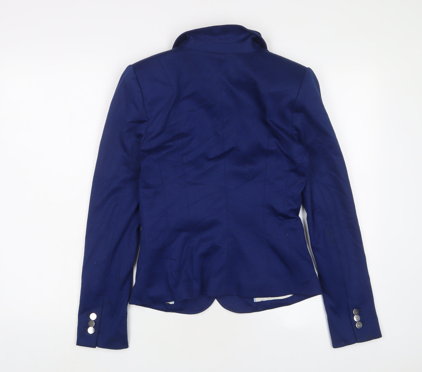 H&M Womens Blue Jacket Blazer Size 10 Button