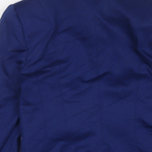 H&M Womens Blue Jacket Blazer Size 10 Button