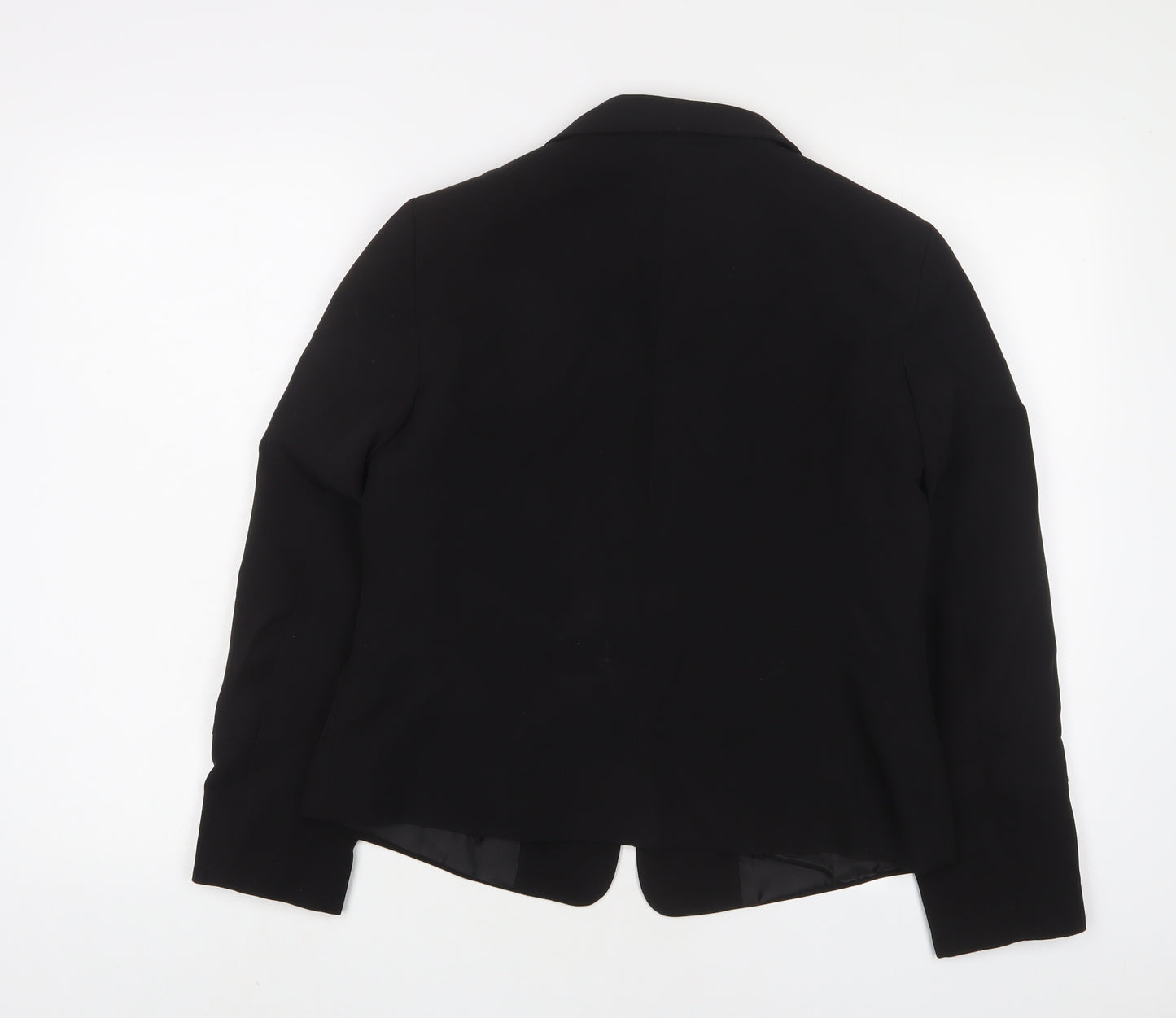 Miss Selfridge Womens Black Jacket Blazer Size 12 Hook & Eye