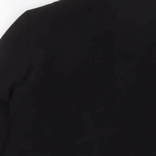 Miss Selfridge Womens Black Jacket Blazer Size 12 Hook & Eye