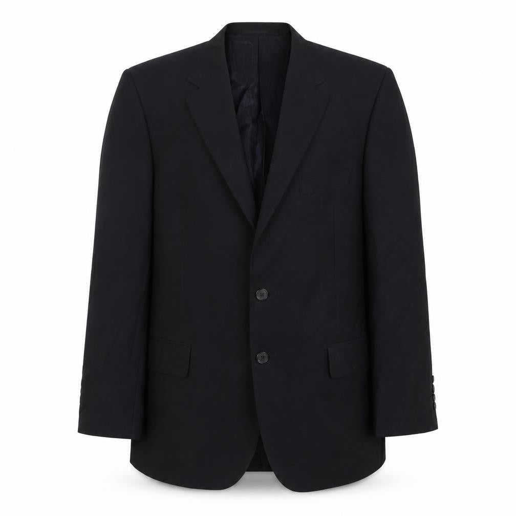 Front view of Autograph men’s blue wool jacket suit jacket, size 42, regular