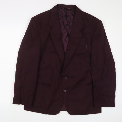 Skopes Mens Purple Wool Jacket Suit Jacket Size 40 Regular