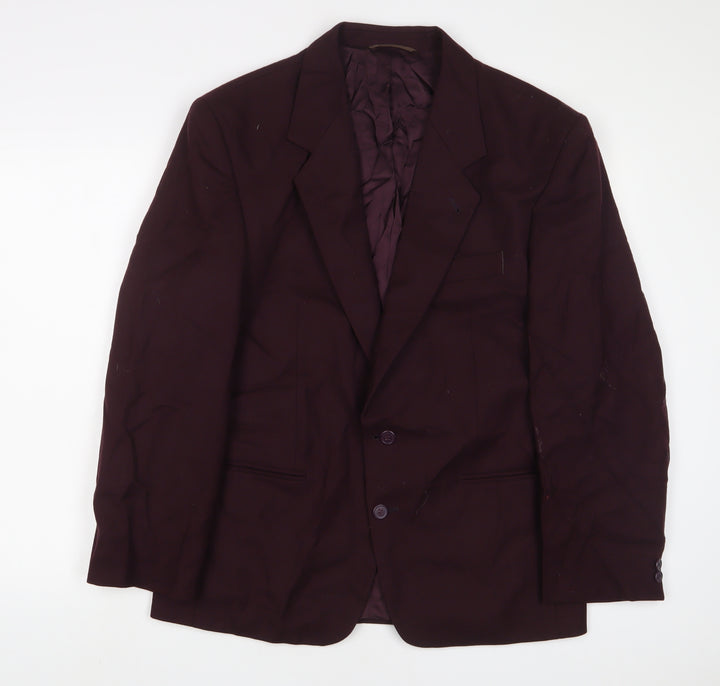 Skopes Mens Purple Wool Jacket Suit Jacket Size 40 Regular