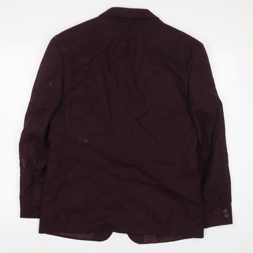 Skopes Mens Purple Wool Jacket Suit Jacket Size 40 Regular