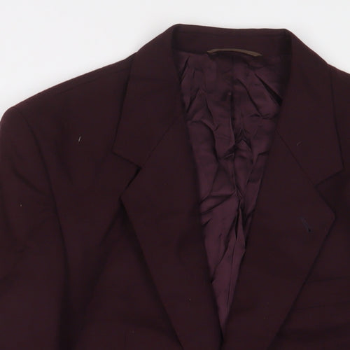 Skopes Mens Purple Wool Jacket Suit Jacket Size 40 Regular
