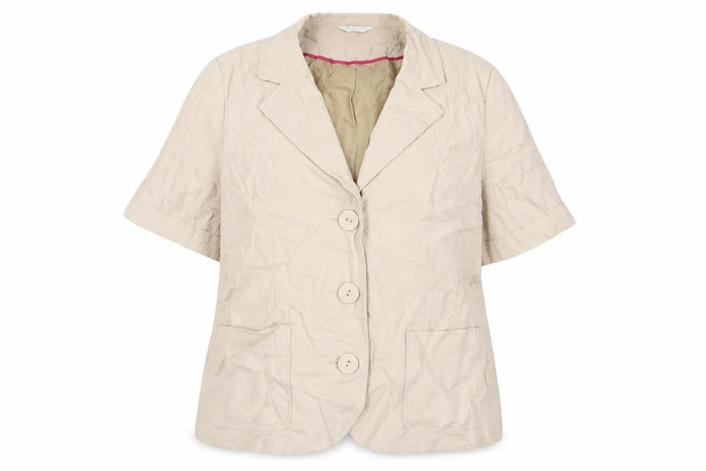Classics Womens Beige Jacket Blazer Size 18 Button