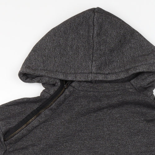 Superdry Mens Grey Cotton Pullover Hoodie Size M - Logo on arm and back.