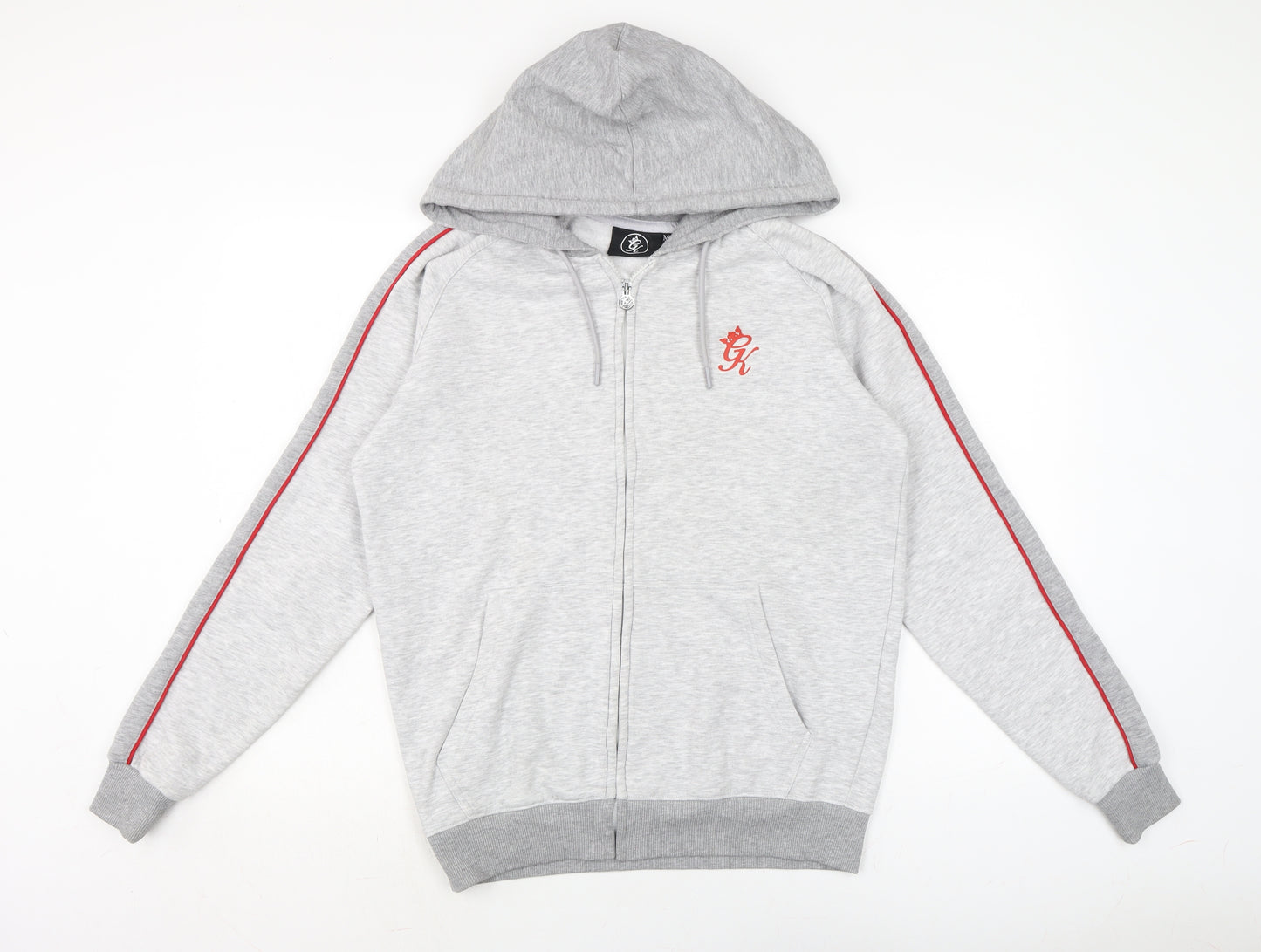 CK Mens Grey Cotton Full Zip Hoodie Size M