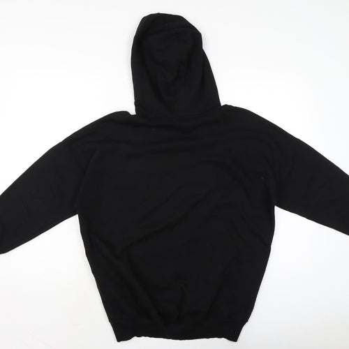 Monki Womens Black Houndstooth Cotton Pullover Hoodie Size 2XS