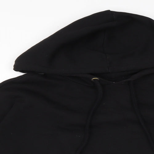 Monki Womens Black Houndstooth Cotton Pullover Hoodie Size 2XS