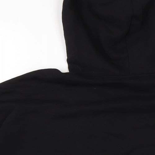 Monki Womens Black Houndstooth Cotton Pullover Hoodie Size 2XS