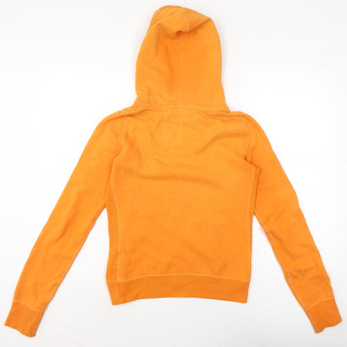 Abercrombie & Fitch Boys Orange Cotton Pullover Hoodie Size 15-16 Years Button