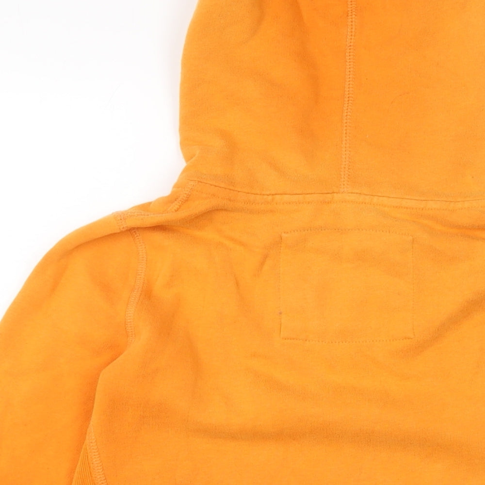 Abercrombie & Fitch Boys Orange Cotton Pullover Hoodie Size 15-16 Years Button