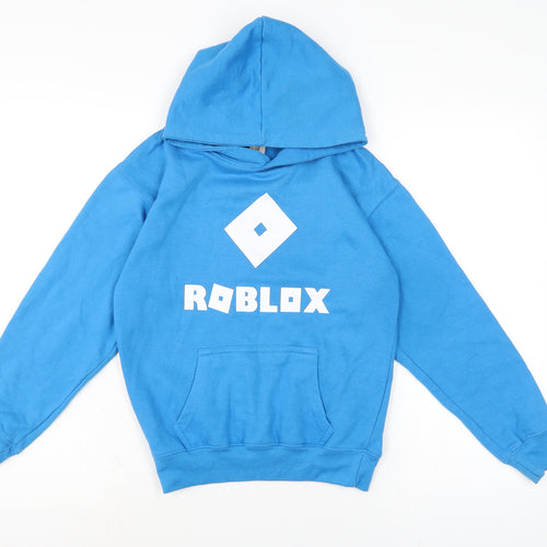 Classic Club Boys Blue Cotton Pullover Hoodie Size 7-8 Years
