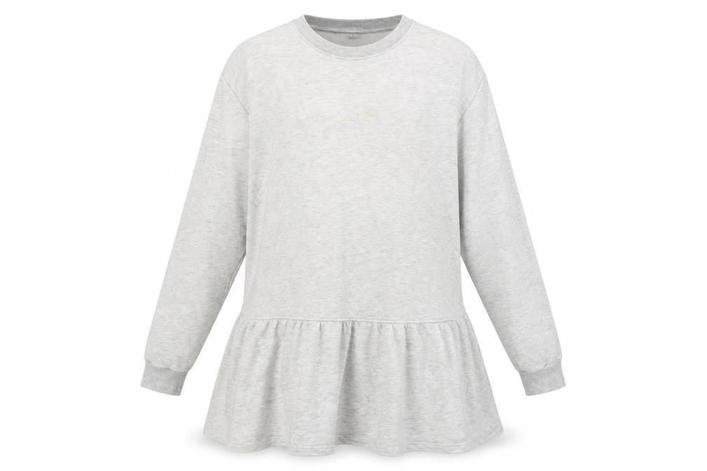Divided Womens Grey Cotton Jumper Dress Size M Boat Neck