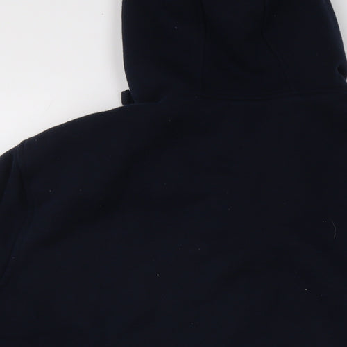 TEX Mens Blue Cotton Full Zip Hoodie Size L