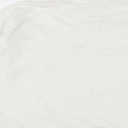 Marks and Spencer Girls Ivory Cotton Pullover Sweatshirt Size 12-13 Years