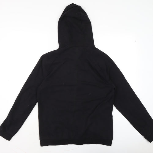 DECATHLON Mens Black Cotton Full Zip Hoodie Size L