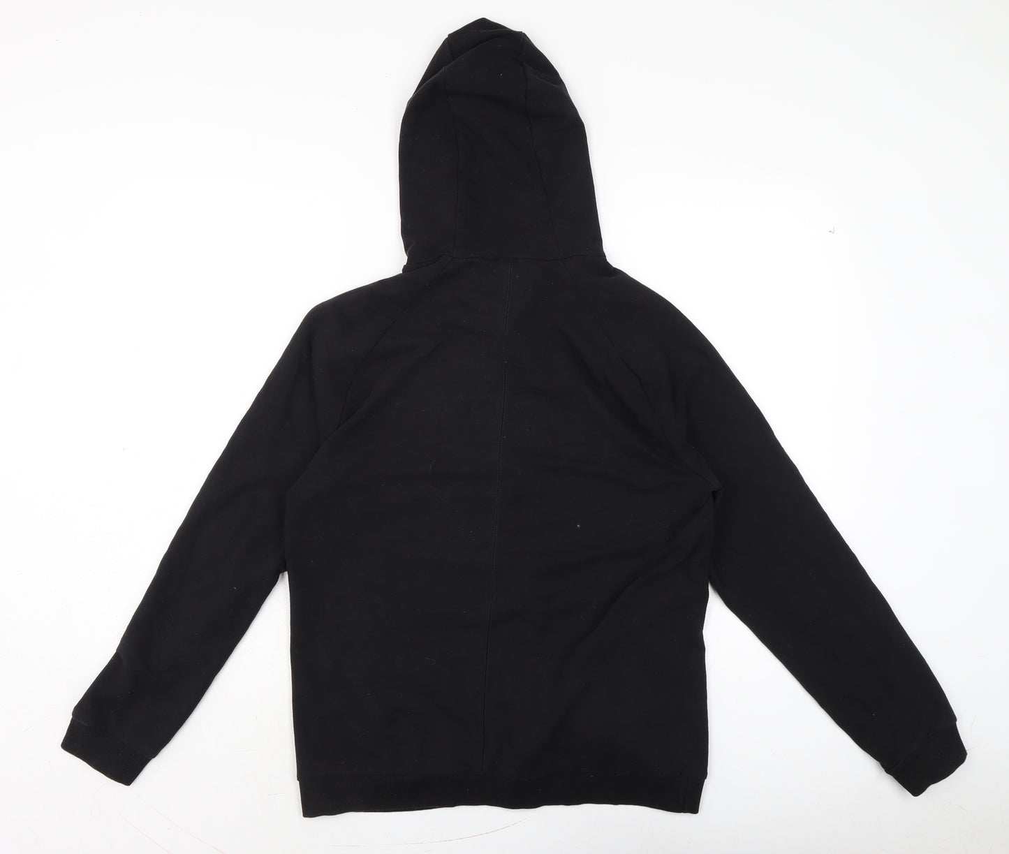 DECATHLON Mens Black Cotton Full Zip Hoodie Size L