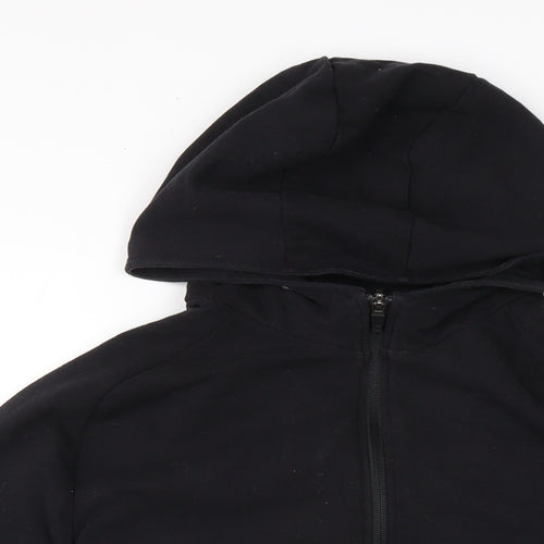 DECATHLON Mens Black Cotton Full Zip Hoodie Size L